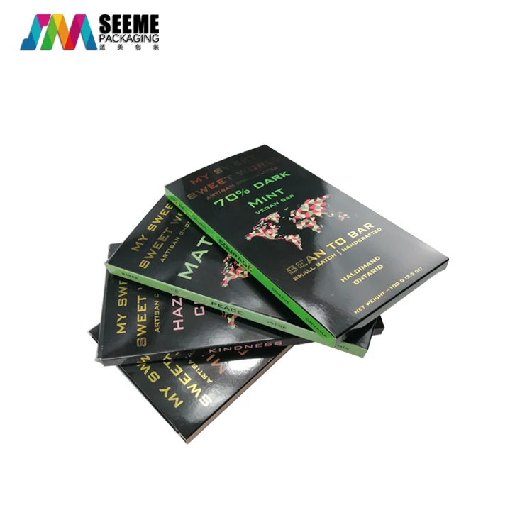 custom design high quality paper gift box with blister tray food candy box chocolate bar chocolate ball packing box