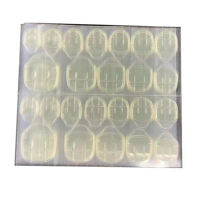 100 sets wholesale jelly double-sided adhesive clear 24 pcs sticker press on tool accessories nail gel strips art striping tape
