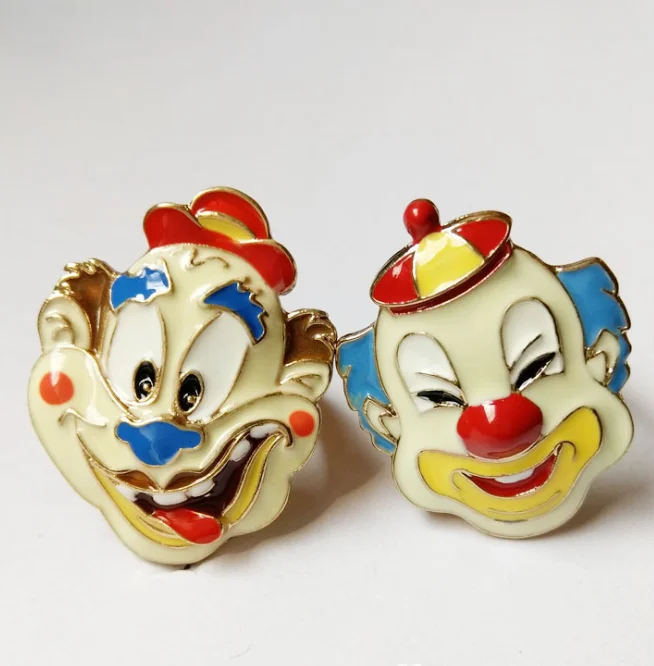 wholesale funny girls rings multicolor face rings Manufacturers enamel clown finger ring party jewelry for women
