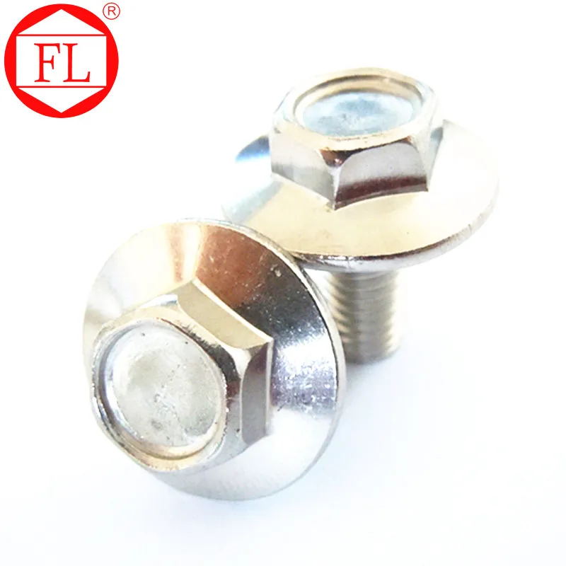 
Stainless steel hexagonal flange bolt GB5789 gb standard large hexagonal flange bolt 