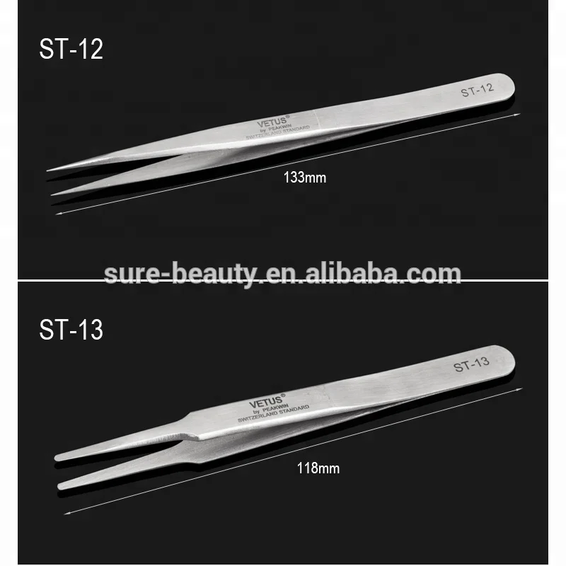 Original Vetus ST Tweezer Stainless Steel Eyelash Extension Tweezer