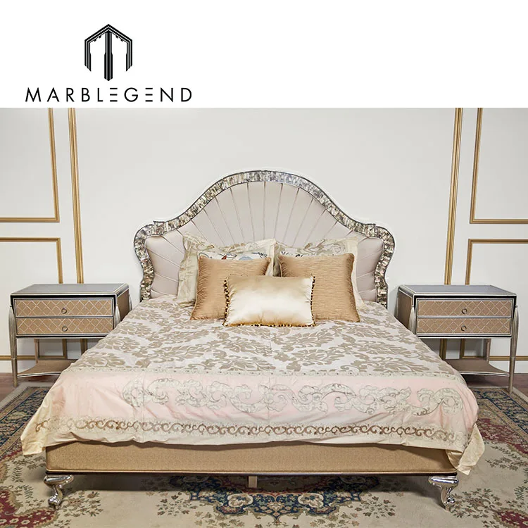 
 Кровать лояльная Классическая большого размера роскошный дизайн классическая кровать европейская классическая королевская Роскошная розовая деревянная спальня  
