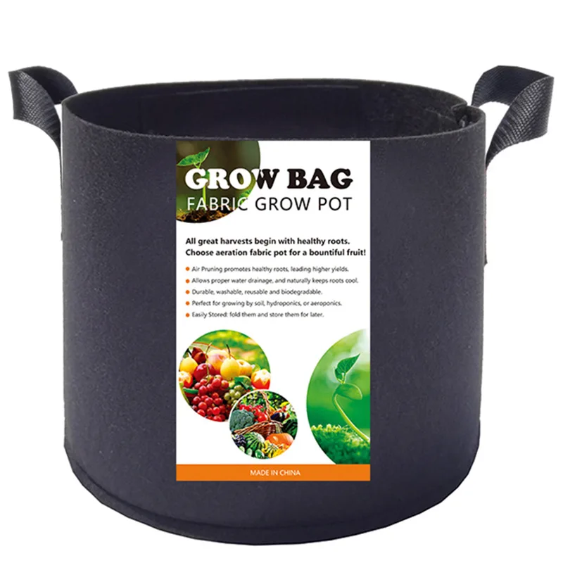 Factory Direct Customized 1-400 Gallon Planter Grow Bags Aeration Grow Pots Garden Potato Felt Fabric Plant Grow Bags