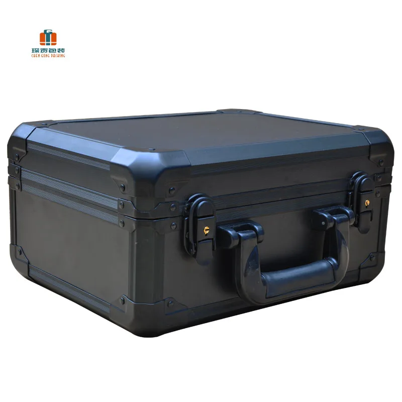 Цветной Прочный переносной алюминиевый ящик для инструментов с замками, Индивидуальный размер