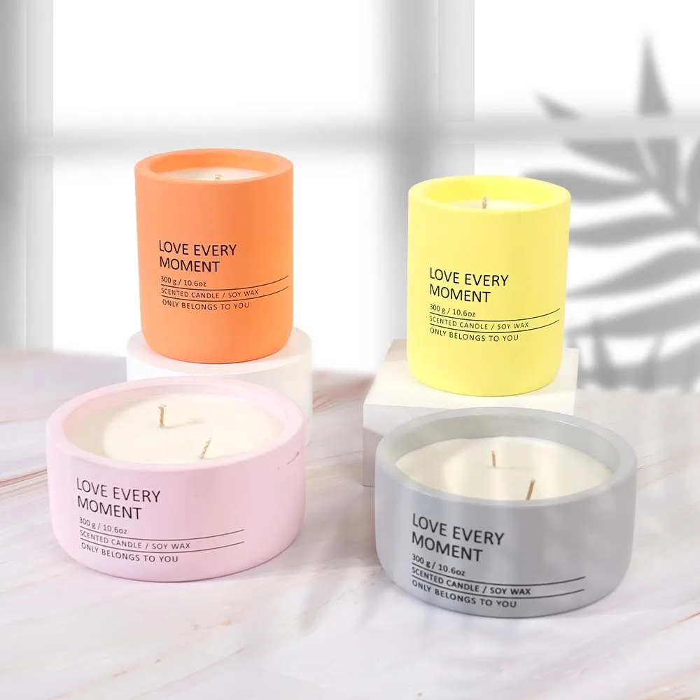 Керамическая чашка с 2 фитилами