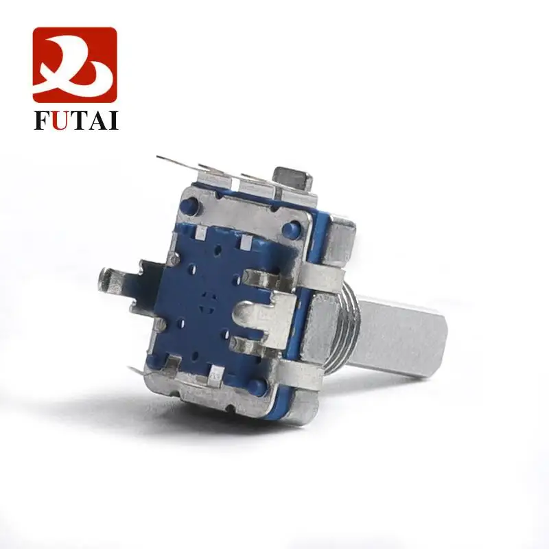 360 Degree Rotary Encoder Switch EC16 Encoder Audio Coding 5Pin Handle Long 20MM Push Switch