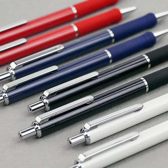 Promotional Luxury Business Office Supplies Metal Gel Ink Pens Retractable Soft Rubber Grip Neutral Pens with Custom Logo.