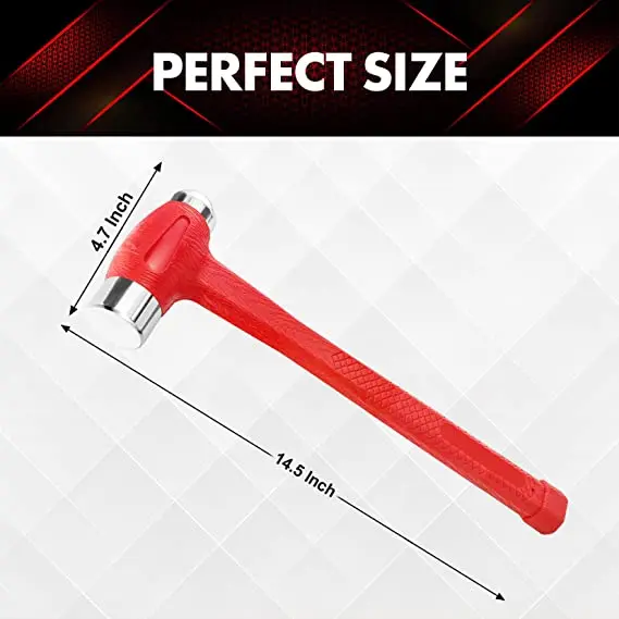 Мертвый выдувной молоток с двумя головками шариковый плоской нескользящей ручкой 1 5 фунта