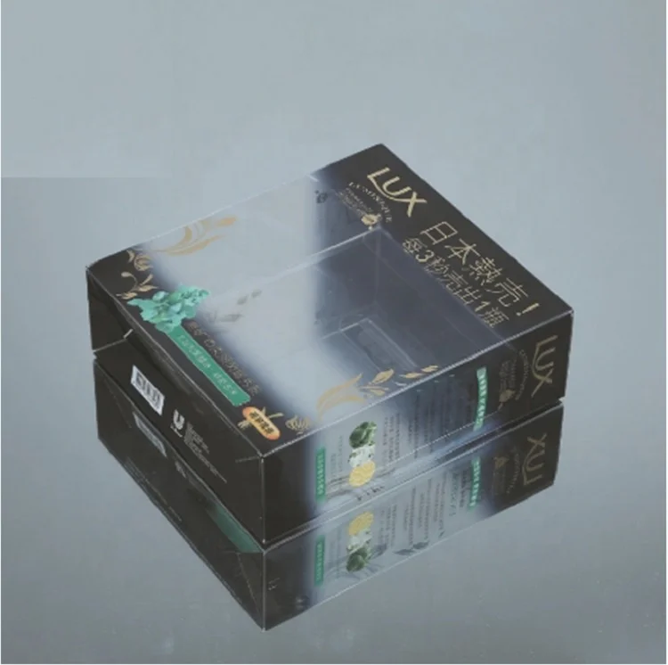 Fashion Wholesale Custom Foldable Cosmetic Clear Colorful Frosted Clear PVC Box