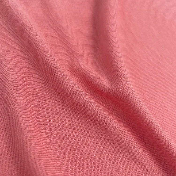 Tencel lyocell fleece 1*1 ribbed knitted fabric 35S/1