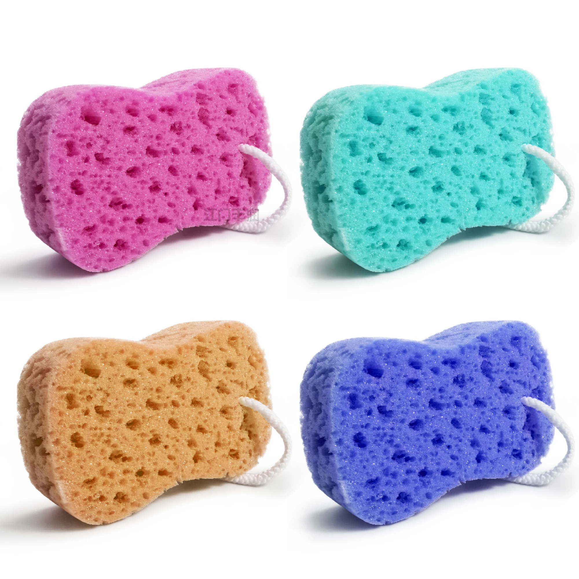 Fashion Comfortable soft colorful OEM cleaning exfoliating removal rubber bath looafh sponge