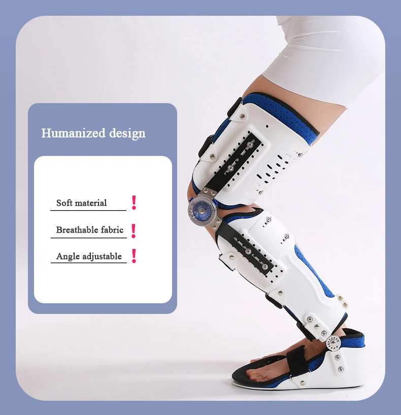 Knee Immobilizer Hinged Knee Ankle Foot Orthosis Support Lower Limbs Brace Knee Joint Fracture Leg Bracket