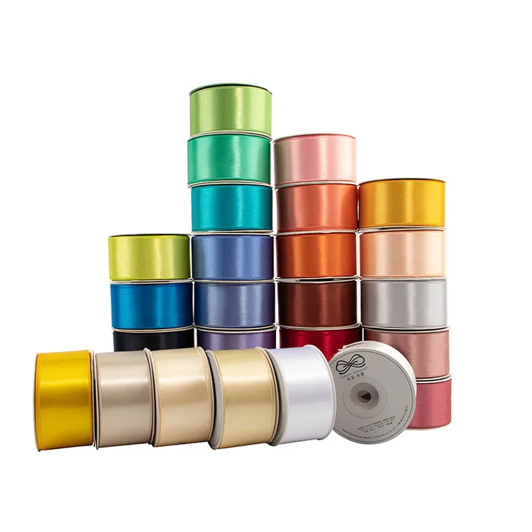 Высокое качество 38 мм двойное лицо атласная лента 4 см 100 ярдов