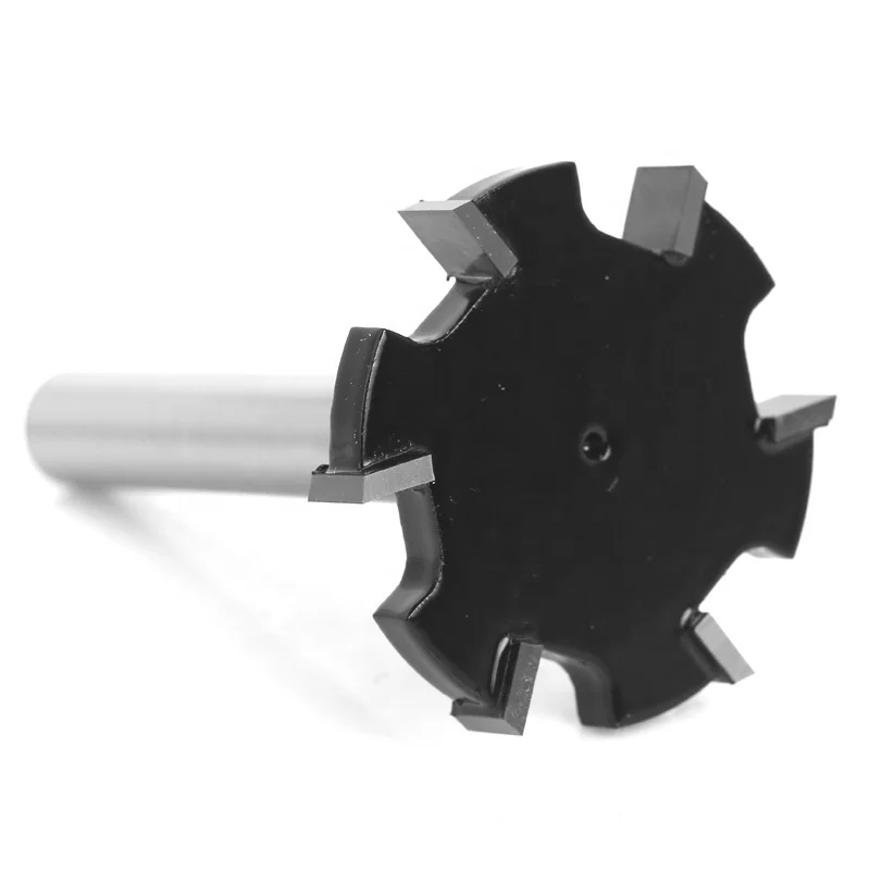 Spoilboard Surfacing Router Bits 12mm Shank,Planer Bits with Carbide Tipped 6 Flute, 52mm Cut Dia.Slab Flattening