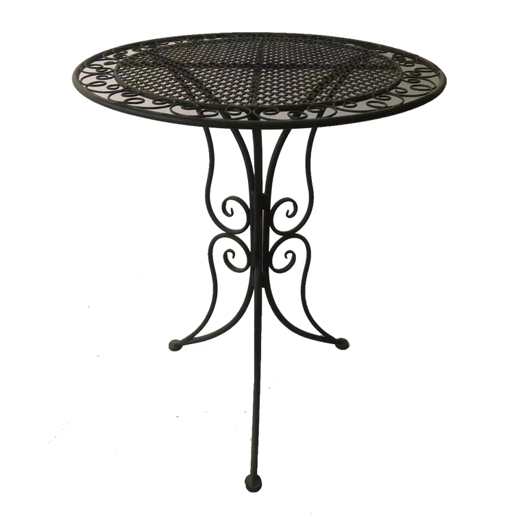 Elegant Outdoor Garden Table with Butterfly Shaped Leg Metal Patio Table Set Outdoor Coffee Shop Table