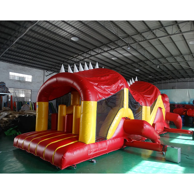 Professional Factory Direct Sale High Quality Custom Red Iguana Inflatable Obstacle Course