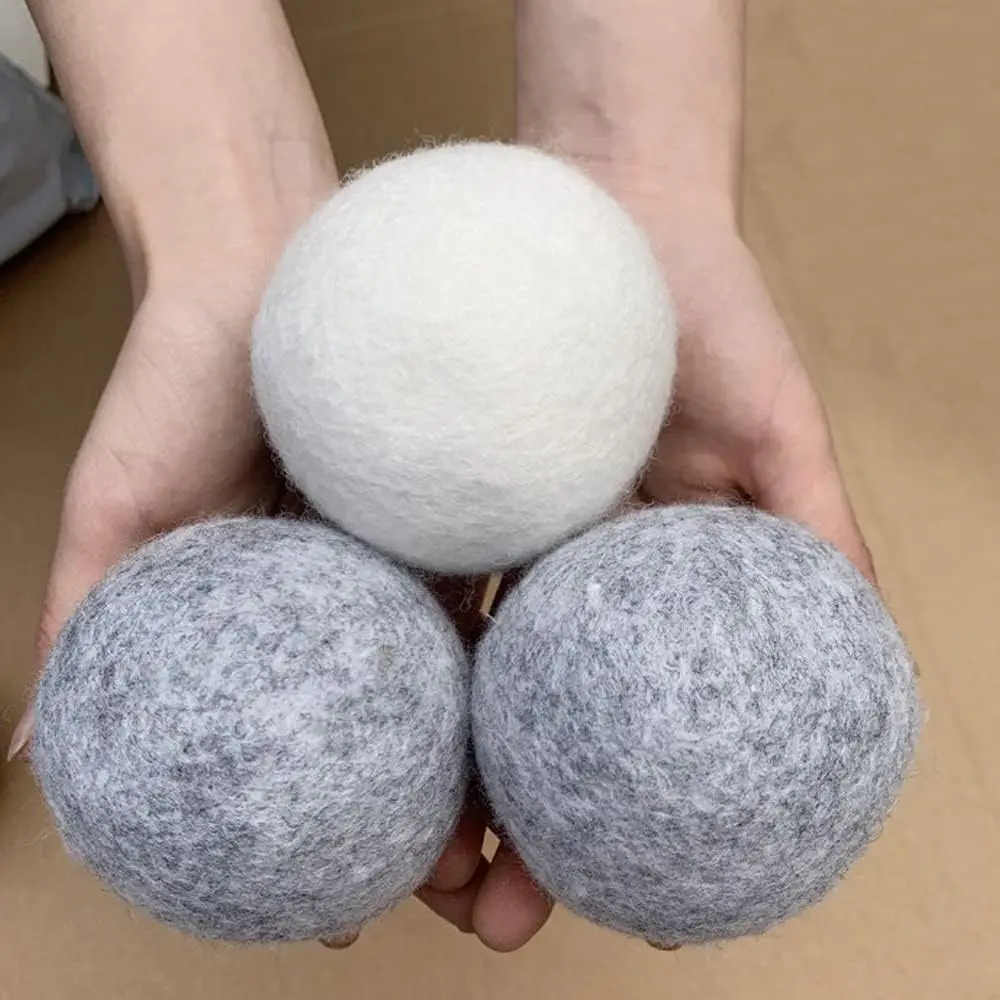 Premium New Zealand Wool Laundry Dryer Felt Balls Reusable Chemical Free Natural Organic Wool Dryer Balls