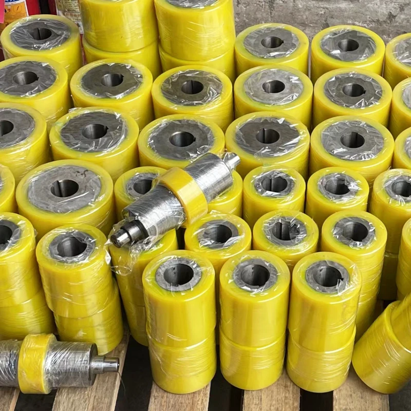 Hot selling factory supply Pu Laminating Trailer Plastic Rubber Roller