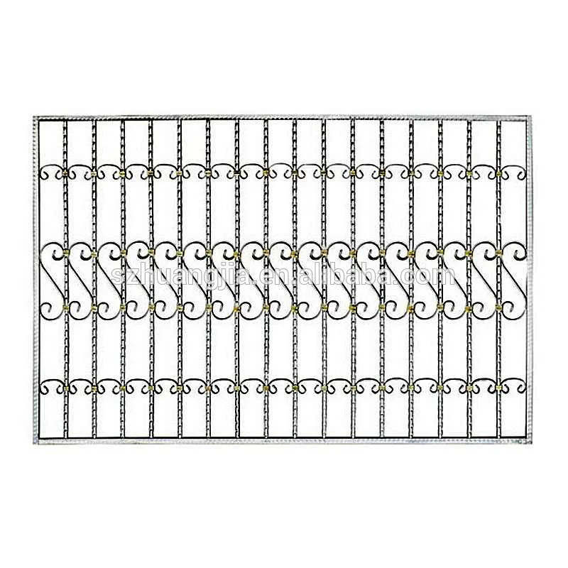 latest design cast iron window with grills design