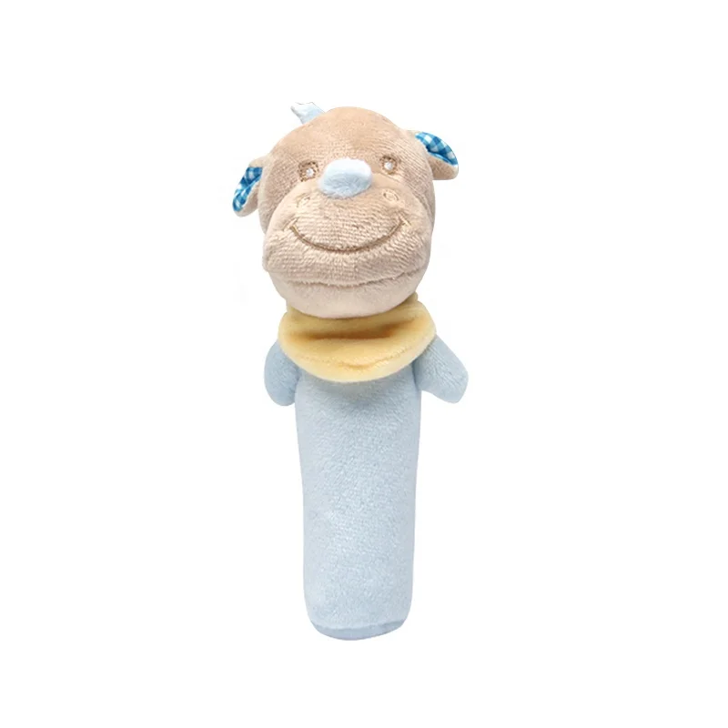 Rhinoceros BIBI Stick Plush baby hand bell