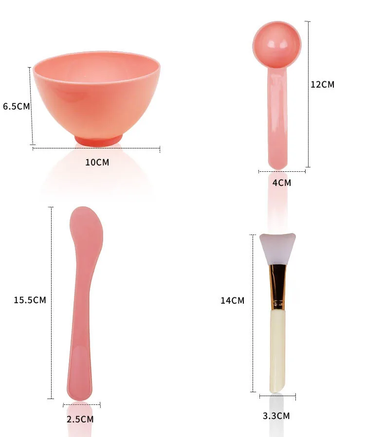 SAIYII Hot Sales White Silicone Mask Bowl Brush DIY Cosmetic Spa Mud Face Mask Brush Bowl Spoon Spatula Set For Clay Mask