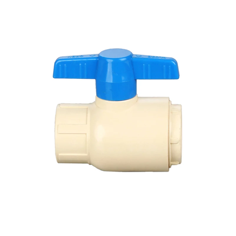 Factory direct sales plastic socket thread butterfly handle PVC ball valve