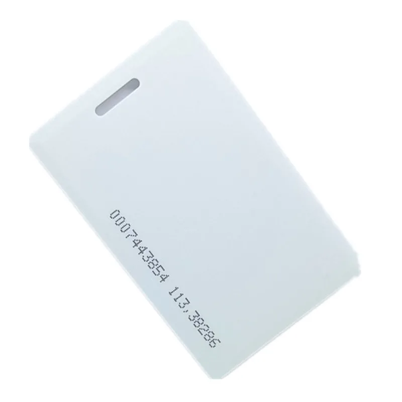 125KHz RFID T5577 ID White Card Clamshell Thick Door Access Control Proximity RFID Card
