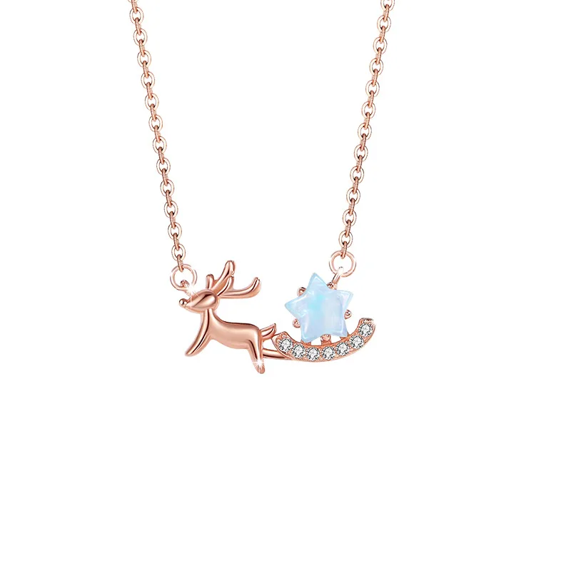 Elk Antler Tassel Pendant Sterling Silver 925 Necklace