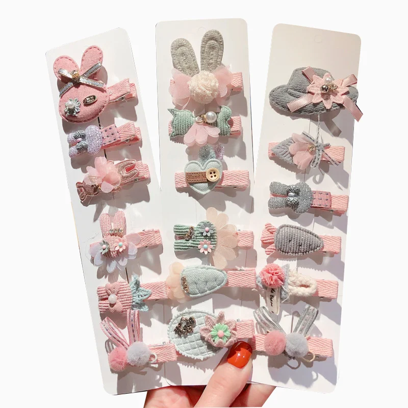 2021 Korean Cloth Art Cute Kids Hair Accessories Clip Designers Fashion baby Girls Hair Clips