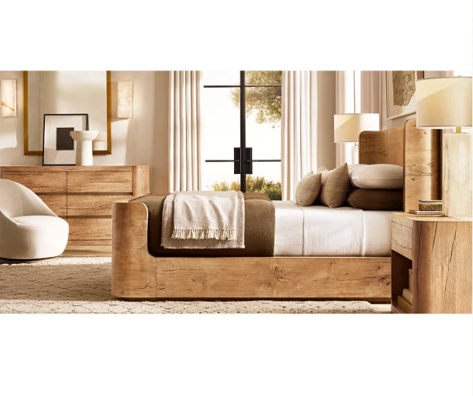 High end bedside table bedroom furniture luxury solid wood nightstand