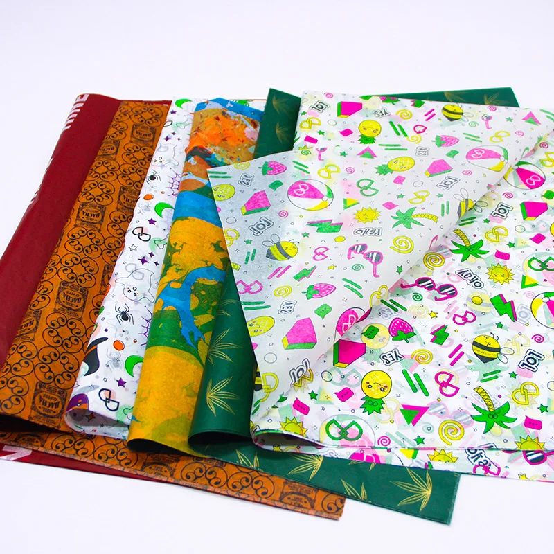Wholesale luxury Custom logo Christmas flower wrapping paper gift packing waterproof food wrap paper