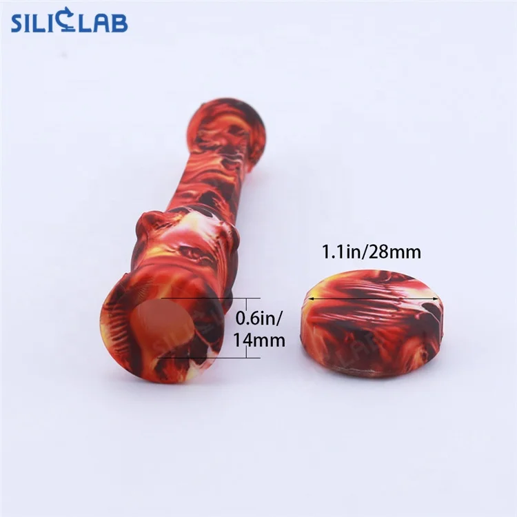 New Printed Bubbler Smoking Pipes Titanium nail Dabs Rigs Stock In Siliclab Smokeshop
