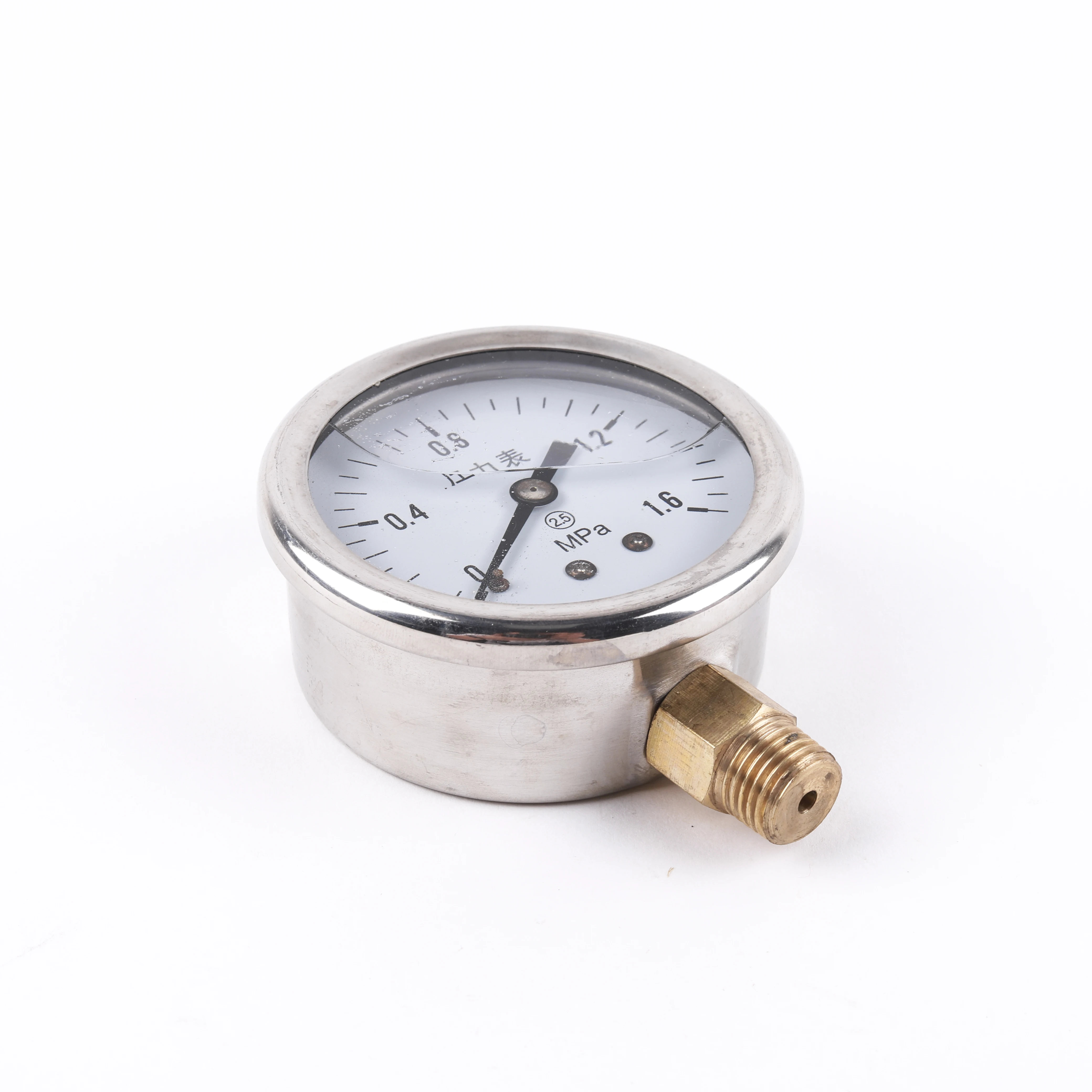 High-Temperature Resistance Liquid-Filled  Bottom Connection Pressure Gauge for Industrial