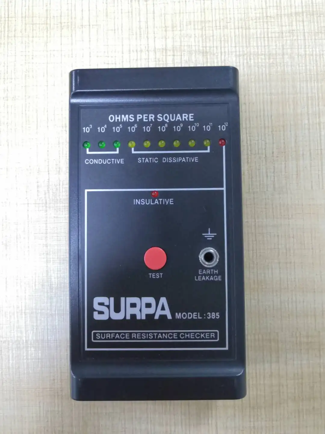 S385 High Precision Surface Resistivity Tester ESD Surface Resistance Tester Electric LED Surface Resistivity Meter