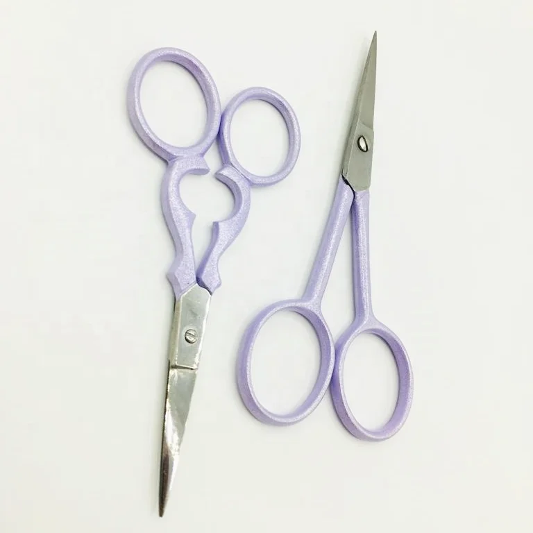 New Stainless Steel Manicure Nail Scissors Cuticle Scissor Curved and Straight Blade Fancy Scissors