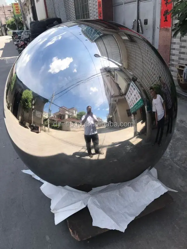 500MM 600MM  Garden Landscaping Gazing Stainless Steel Hollow Sphere
