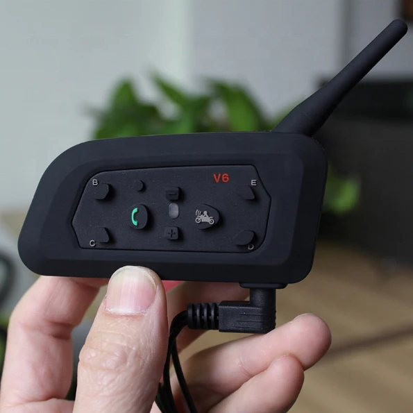 100% Waterproof 6 Riders Helmet Intercom V6-Plus BT5.0 Motorcycle Intercom for Motorcycle Accessories