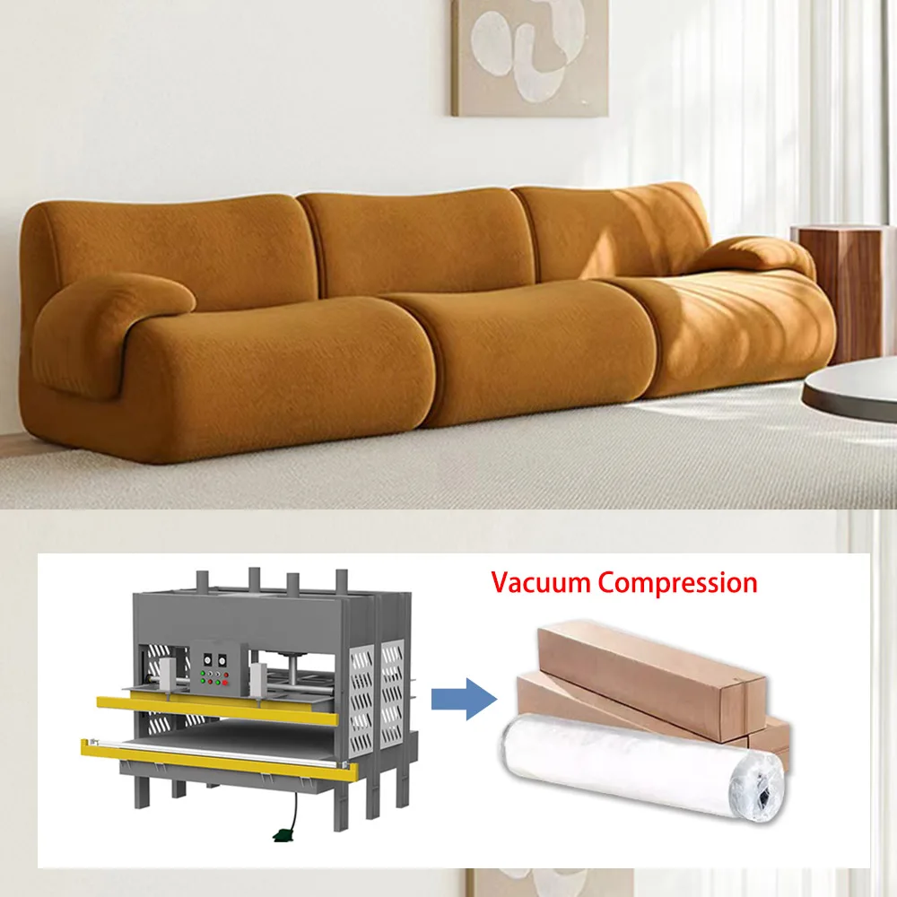 Sectional Sofa Living Room Furniture Modular Compression Sofa Set Combination Couch Living Room Vacuum Compressed Sofas