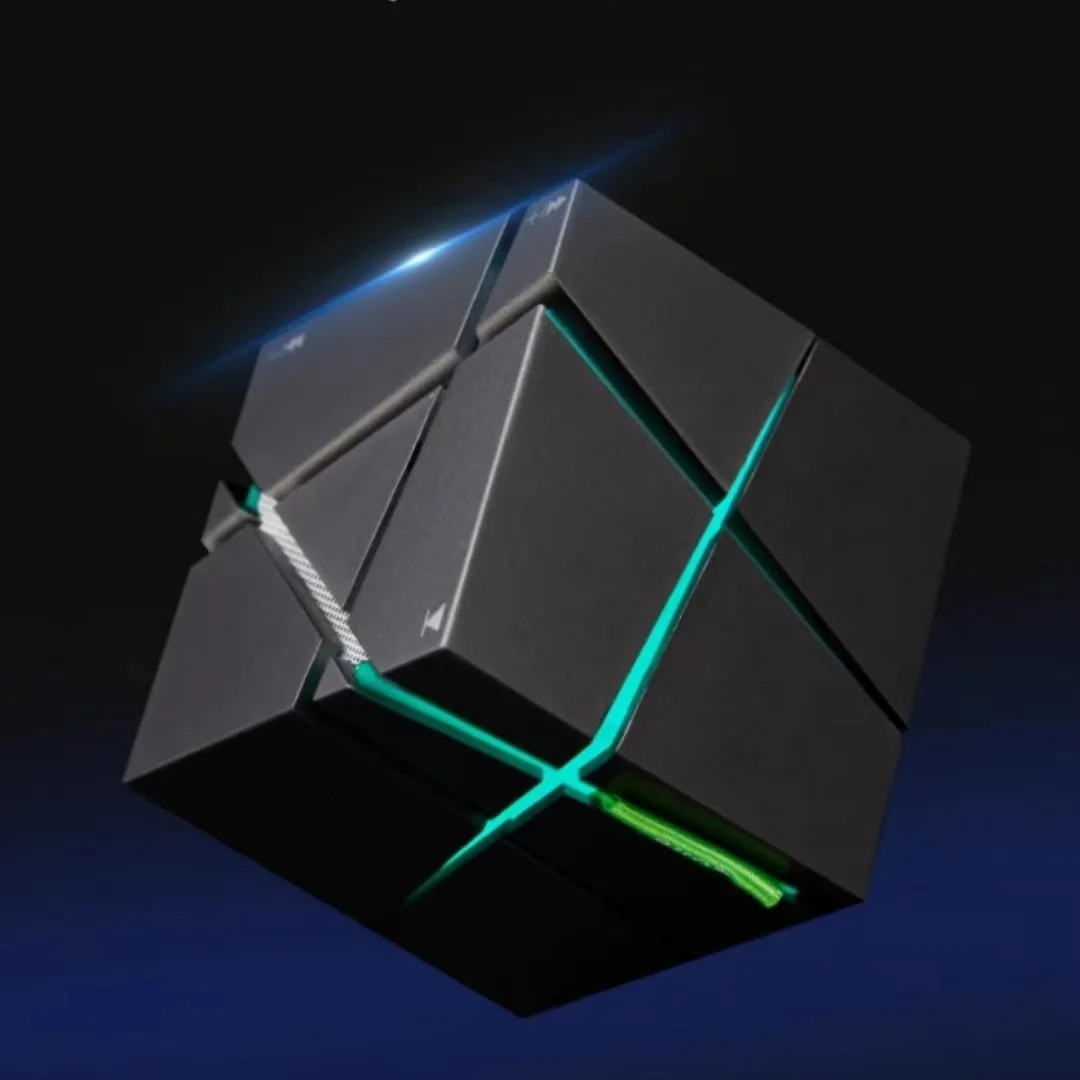 Etch Magic Cube Mini Wireless Speakers 7 Colorful LED Lights Wireless Portable Night Lights