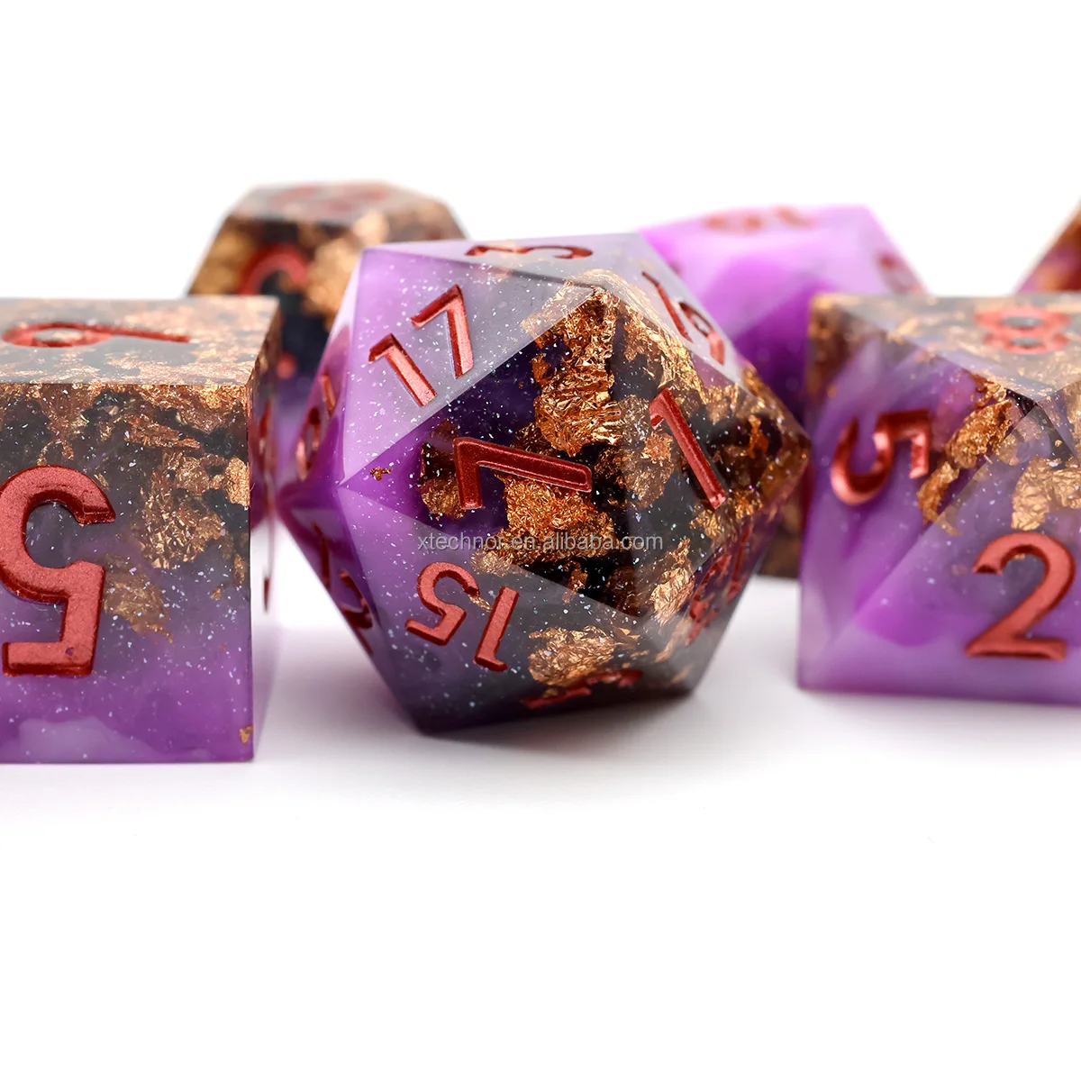 Board Games Resin DND Dice Set Sharp Edge RPG Dice Role For Playing Table Game Gift-N3