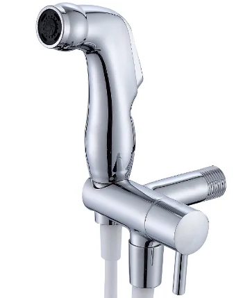 Hot Sale Handheld Brass Toilet Bidet Kit Portable Shattaf Set With Hot and Cold Thermostatic Valve