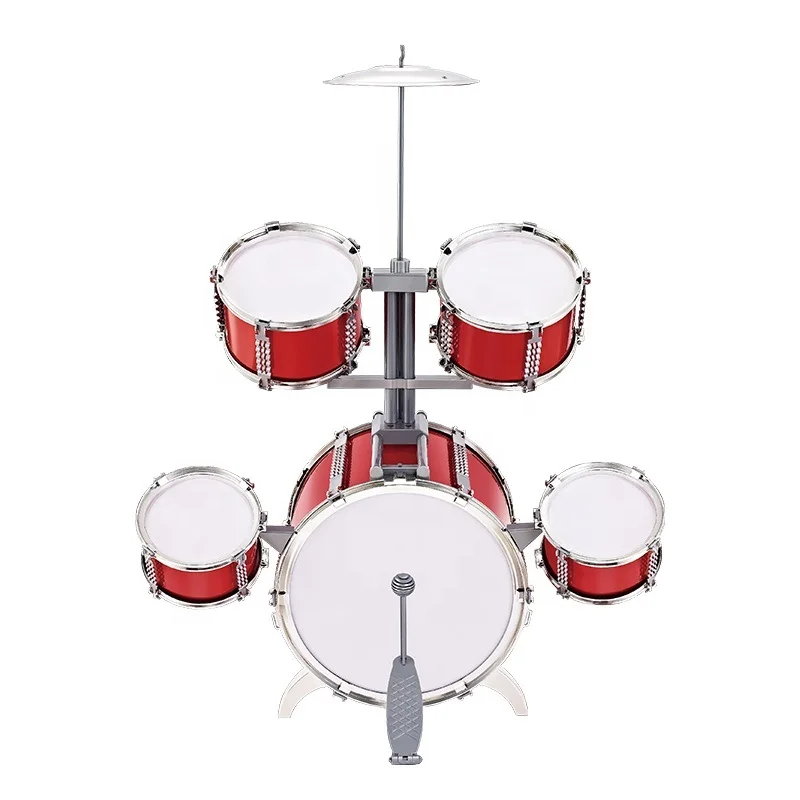 High Quality Children Simulated Metal Music Instrument Kids Jazz Drum Set