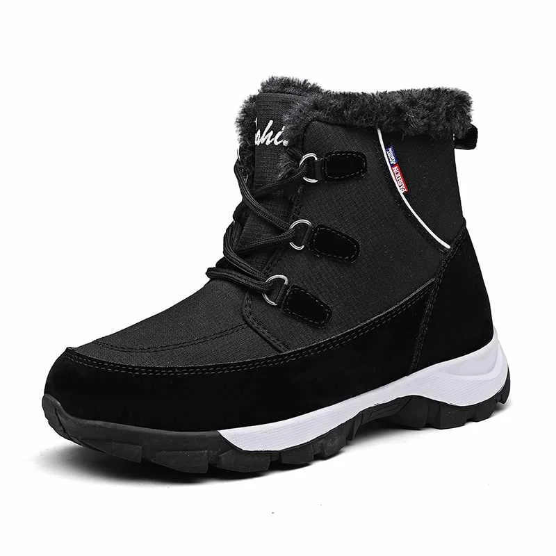 Outdoor Winter Durable Women Snow Boot Warm Mid-Calf Cotton Casual Girl Shoes