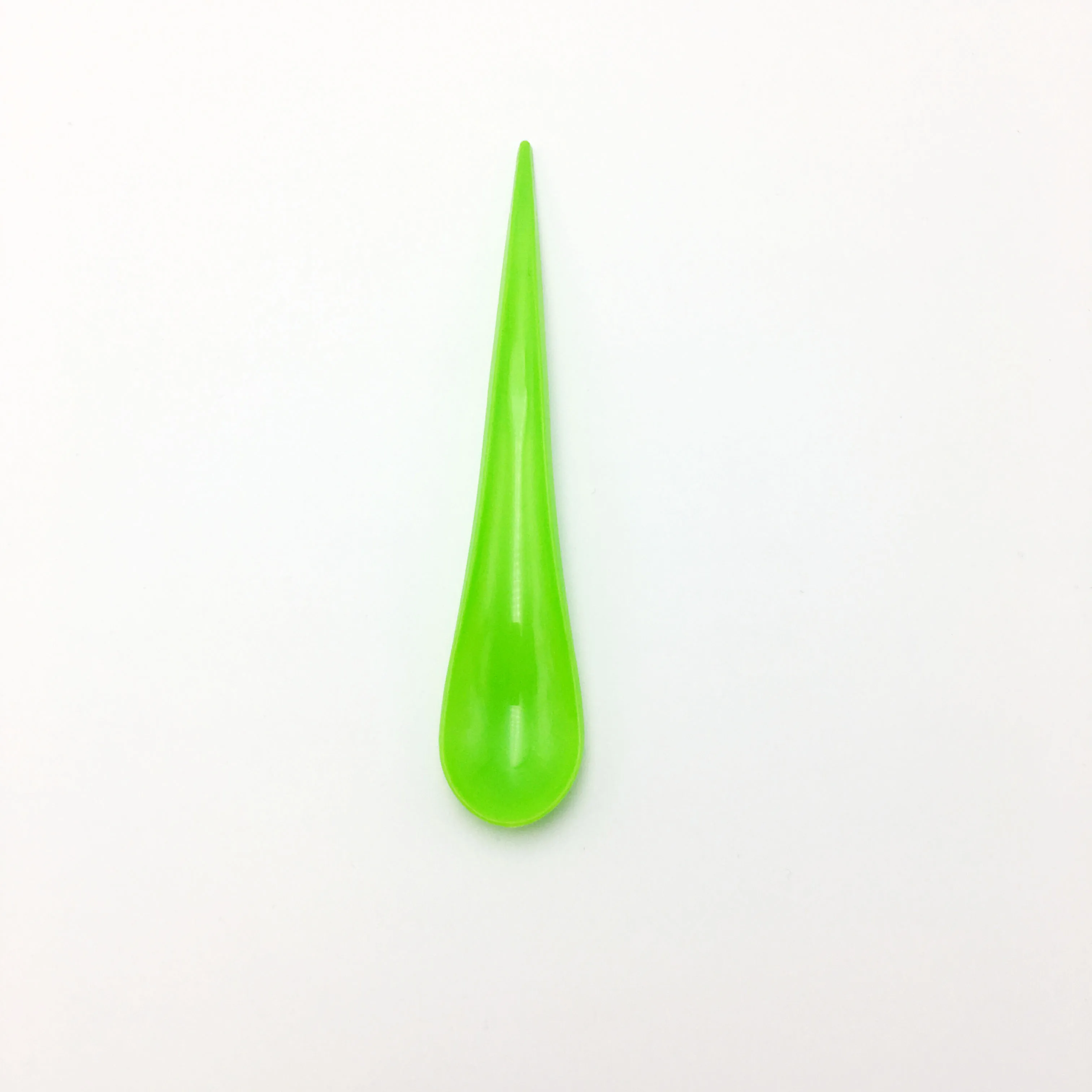 Custom Disposable Long Handle Leaf Shape Stocked PS PP PLA Yogurt Gelato Ice Cream Plastic Spoon
