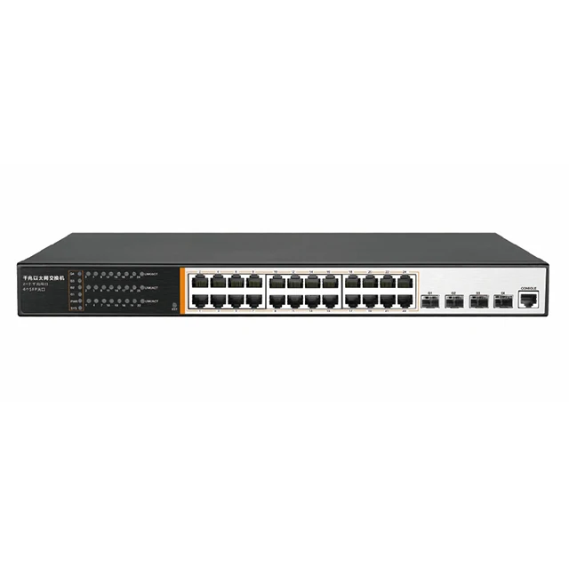 CE & FCC & ROHS одобренный 41,7 Мбит/с скорость передачи 24 порта гигабитный Core L3 PoE коммутатор 4SFP гигабитный порт коммутатор