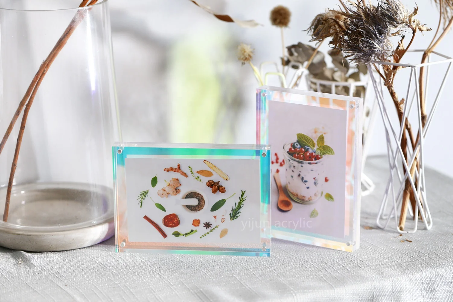 4x6 5x7 acrylic frameless picture frames wholesale transparent acrylic magnetic photo frame clear acrylic magnet photo frame