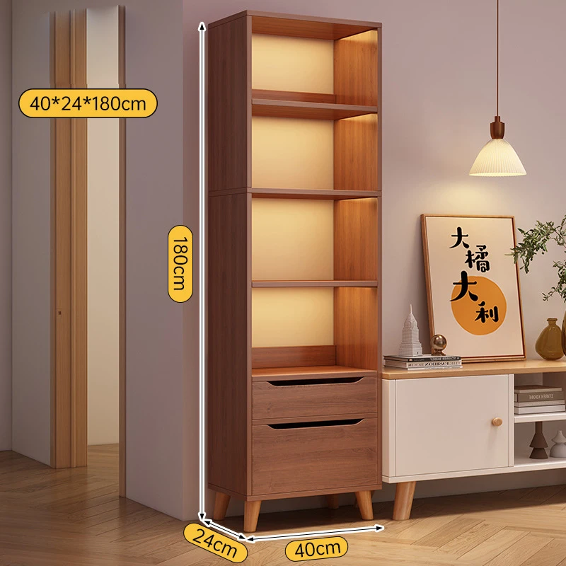 Locker bookcase narrow slit small bookcase storage shelf floor household multi-layer cabinet living room wall storage shelf