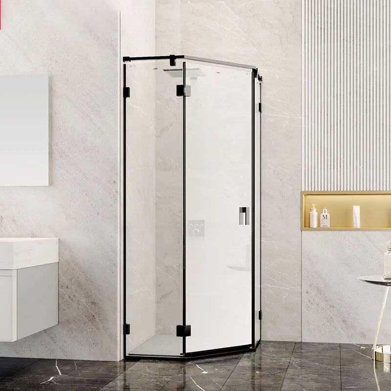 Minimalism Frame Shower Enclosure Room Simple Pivot Door Bathroom Tempered Glass Corner Shower Cabins And Price