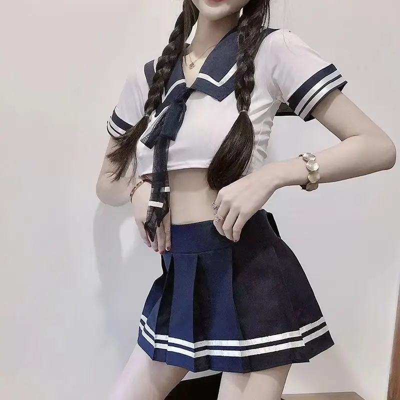 Role Play Halloween Cosplay Lolita Sailor Costumes Maid Outfits New School Girl JK Uniform Japanese Sexy Student
