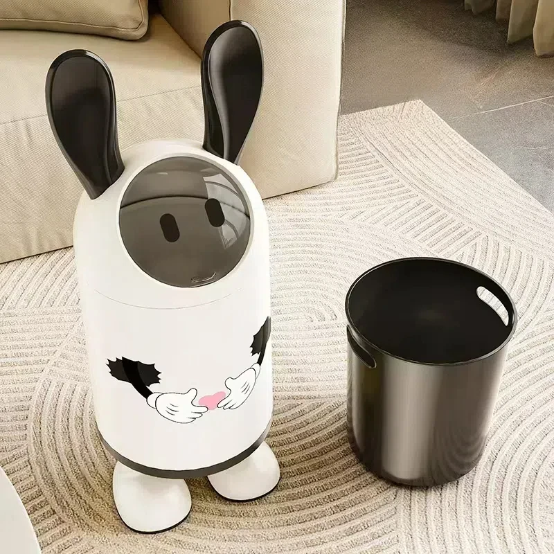 Room Small With Lid Dumpster Cartoon Carton Animal Shape Waste Trash Can